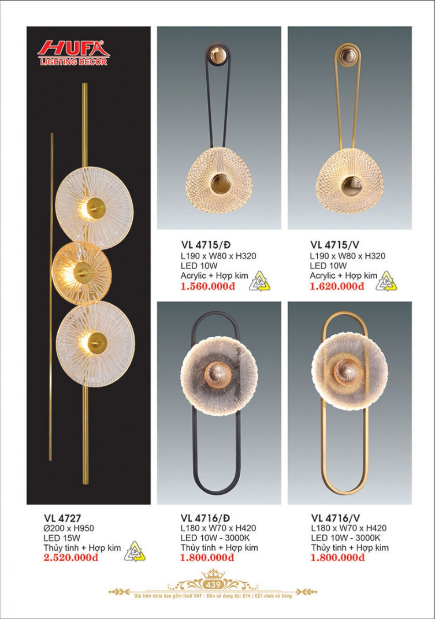 Bảng giá đèn trang trí HUFA